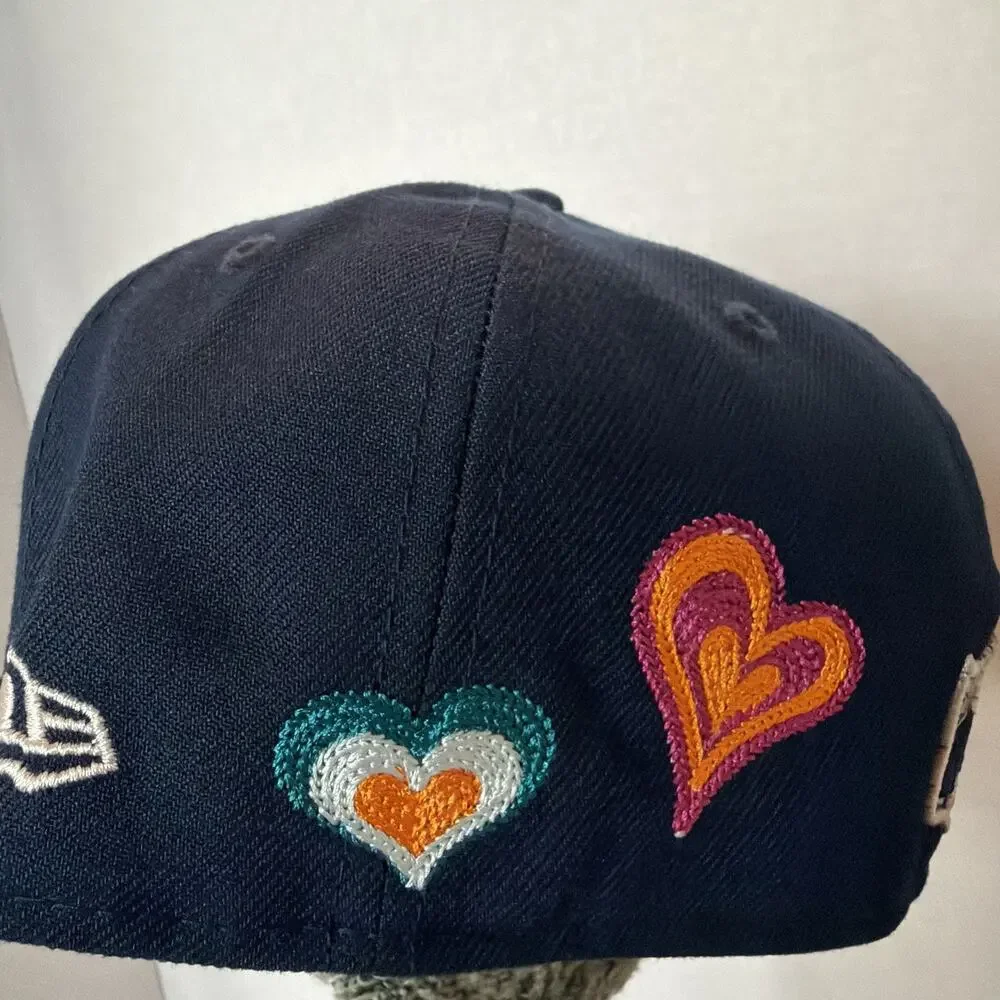 Dallas Cowboys Chain Stitch Heart New Era 59FIFTY Mens Size 7 Fitted Hat Cap